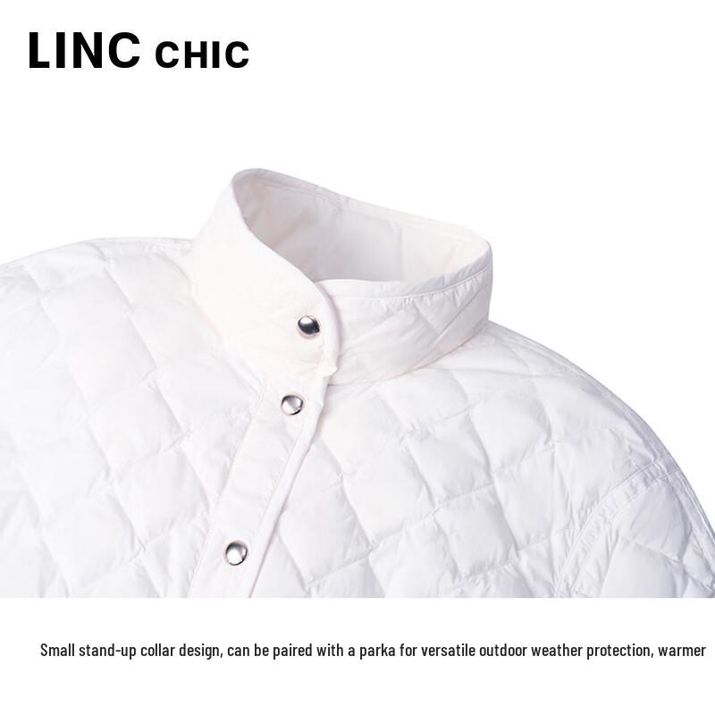 Jinyujie Women's Lightweight 90% Duck Down Stand Collar Short Jacket