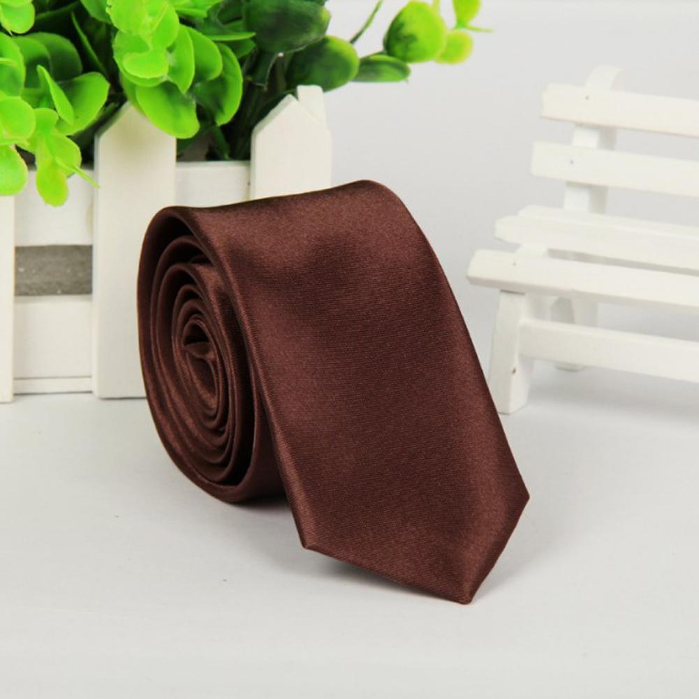 Men Fashion Casual Slim Fit Tie Solid 40 Colors Skinny Necktie Formal