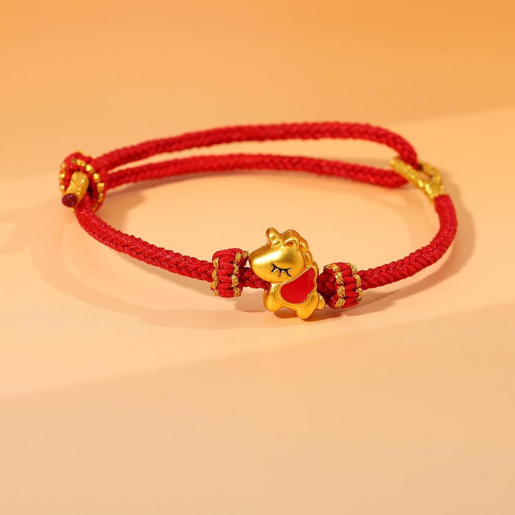 Year of the Horse Zodiac Bracelet - Red String Handmade Couples Charm for Men and Women, New Year Gift Jewelry