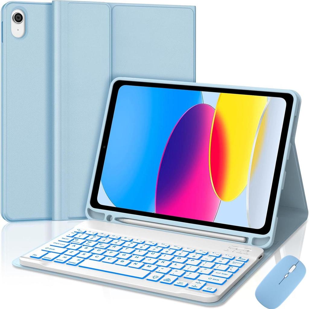 2025 Red Xiaomi Pad 2 Tablet Case with Magnetic Backlit Bluetooth Keyboard and Pen Slot for Redmi SE11