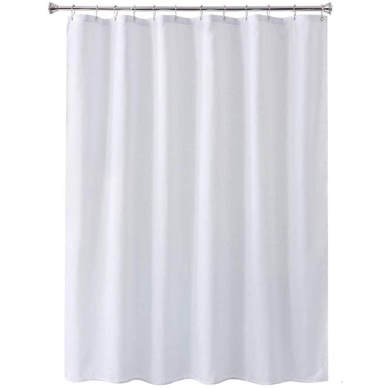 Thickened Waterproof Polyester Shower Curtain - Mildew-Proof Solid Color for Bathrooms and Hotels