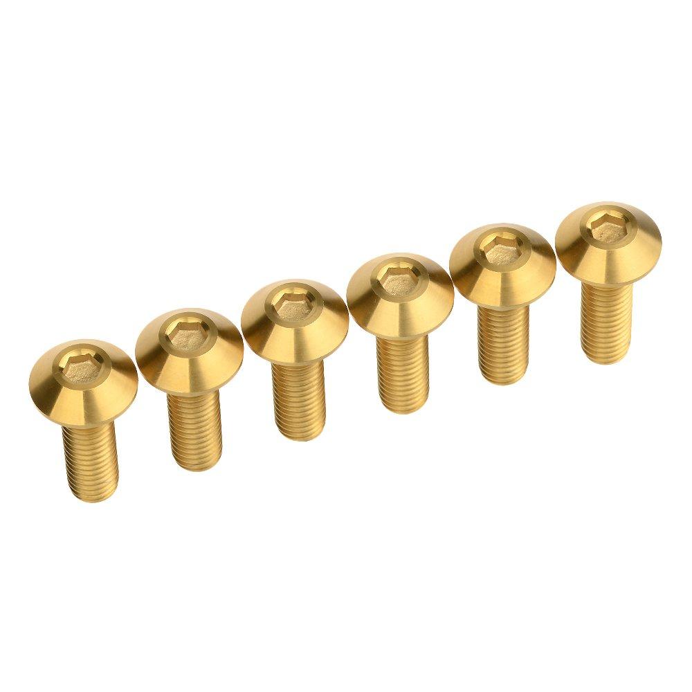 Dingtai rotor bolt M8x25mm titanium button head P1.25mm 6 pieces