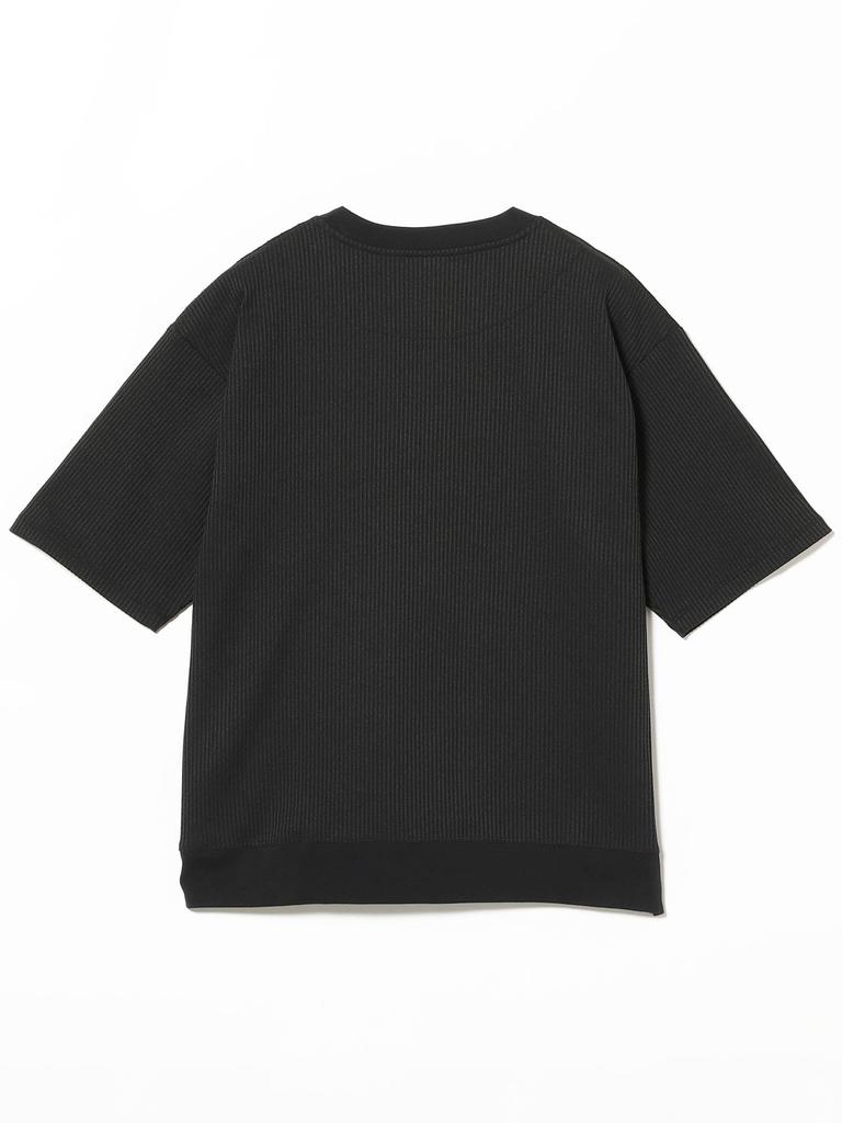 B:MING LIFE STORE by BEAMS Men's S/S Sweat Tech Thermal Crew Neck T-Shirt, Black, Size S