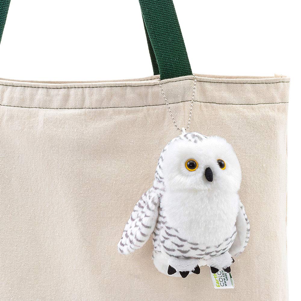 COLORATA Snowy Owl Plush Mascot (Realistic Birdwith Chain) Cute Bird Keychain Doll Gift (Twice Tested)  Christmas Present