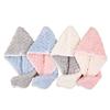 Quick-Drying Dry Head Hair Towel Towel Bath Hats with Button Microfiber Hair Drying Cap  Women