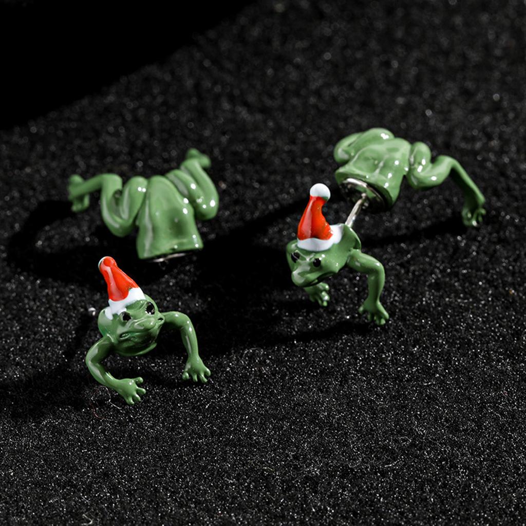 Stylish 3D Lizard Earrings Punk Rock Ear Studs Versatile Animal Themed Accessory Jewelry for Fashion Enthusiasts
