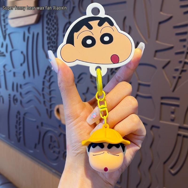 Genuine Crayon Shin-chan Kung Fu Keychain Backpack Pendant Anime Doll