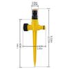 3Pcs 360° Rotation Automatic Lawn Sprinkler Adjustable Nozzle Corrosion Resistant Garden Watering System Buried Plug Irrigation Tool
