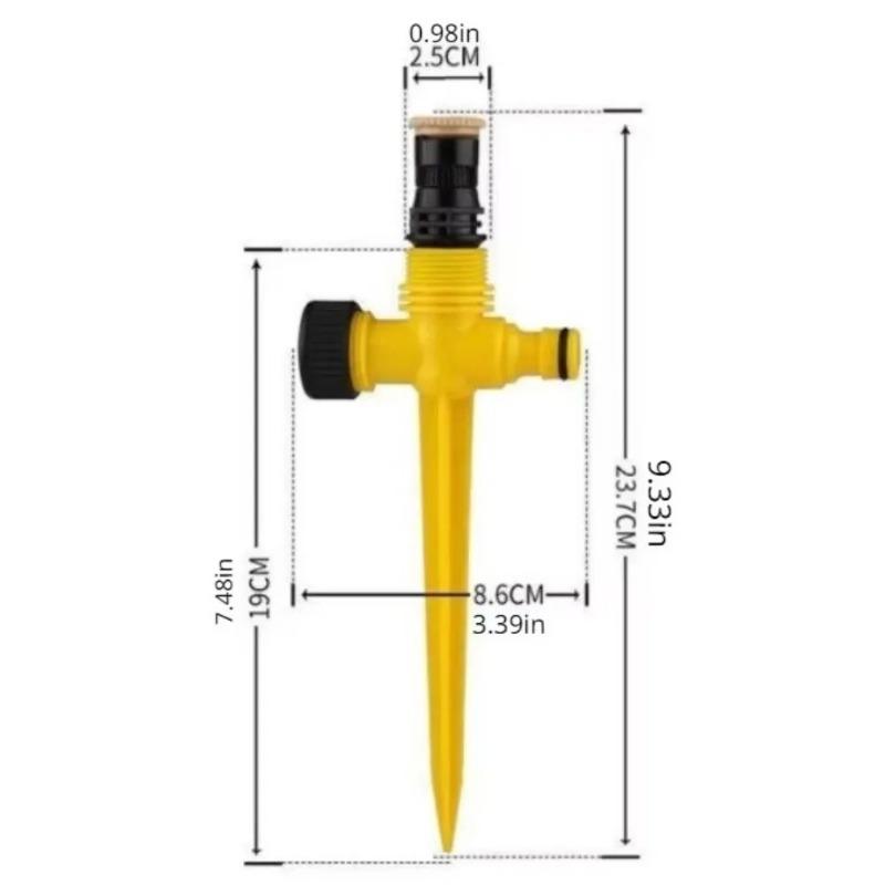 

3Pcs 360° Rotation Automatic Lawn Sprinkler Adjustable Nozzle Corrosion Resistant Garden Watering System Buried Plug Irrigation Tool 1PC жёлтый
