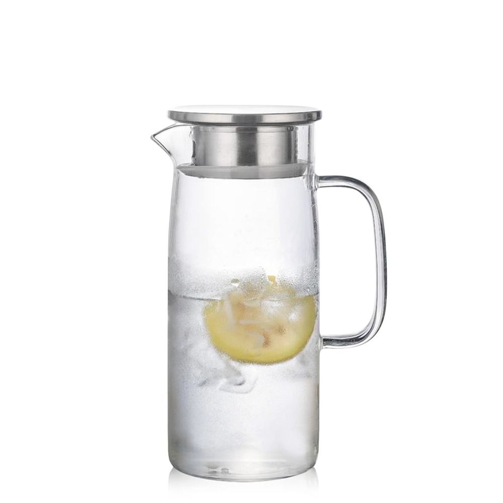 1/1.2/1.5L Transparent Summer Glass Teapot Heat-Resistant Flower Tea Set Puer Kettle Cup Home