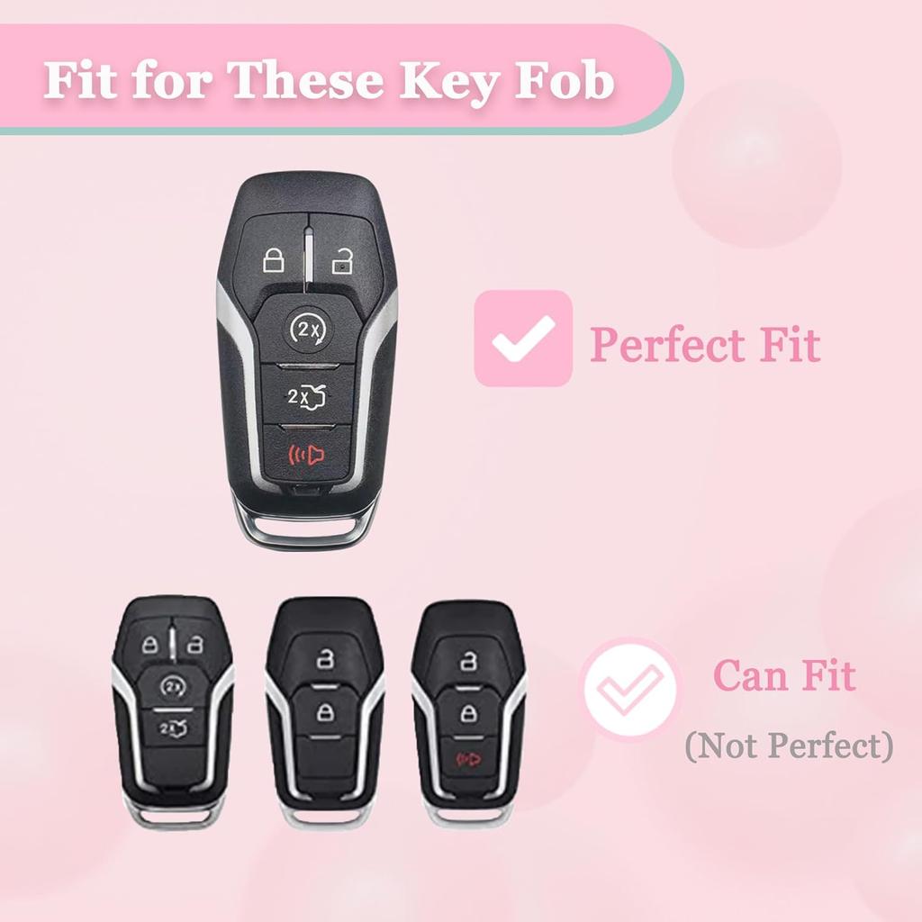 For Ford Key Fob Cover - Soft TPU Key Case Holder Car Key Case Shell Protection For Expedition Bronco Explorer Fusion Escape Lincoln Corsair Nautilus