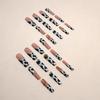 Noble milk pattern water pipe nail golden diamond Spice Girls ins wind European and American fake nails wearing nail finished product
