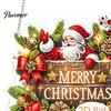 Easy to Hang Xmas Tree Ornaments Christmas Hanging Pendant with Chain, Lightweight Winter Wall Decor, Double-sided Indoor Festive Decorations Acrylic