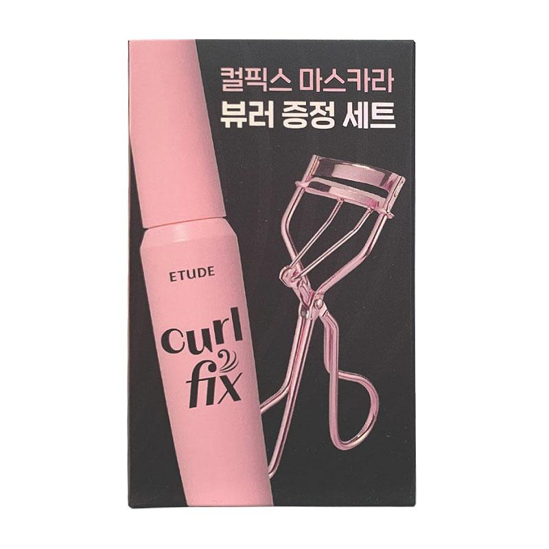 [ETUDE] Curl Fix Mascara 8g + Eyelash Curler Mascara Waterproof Volume Mascara Eye Makeup