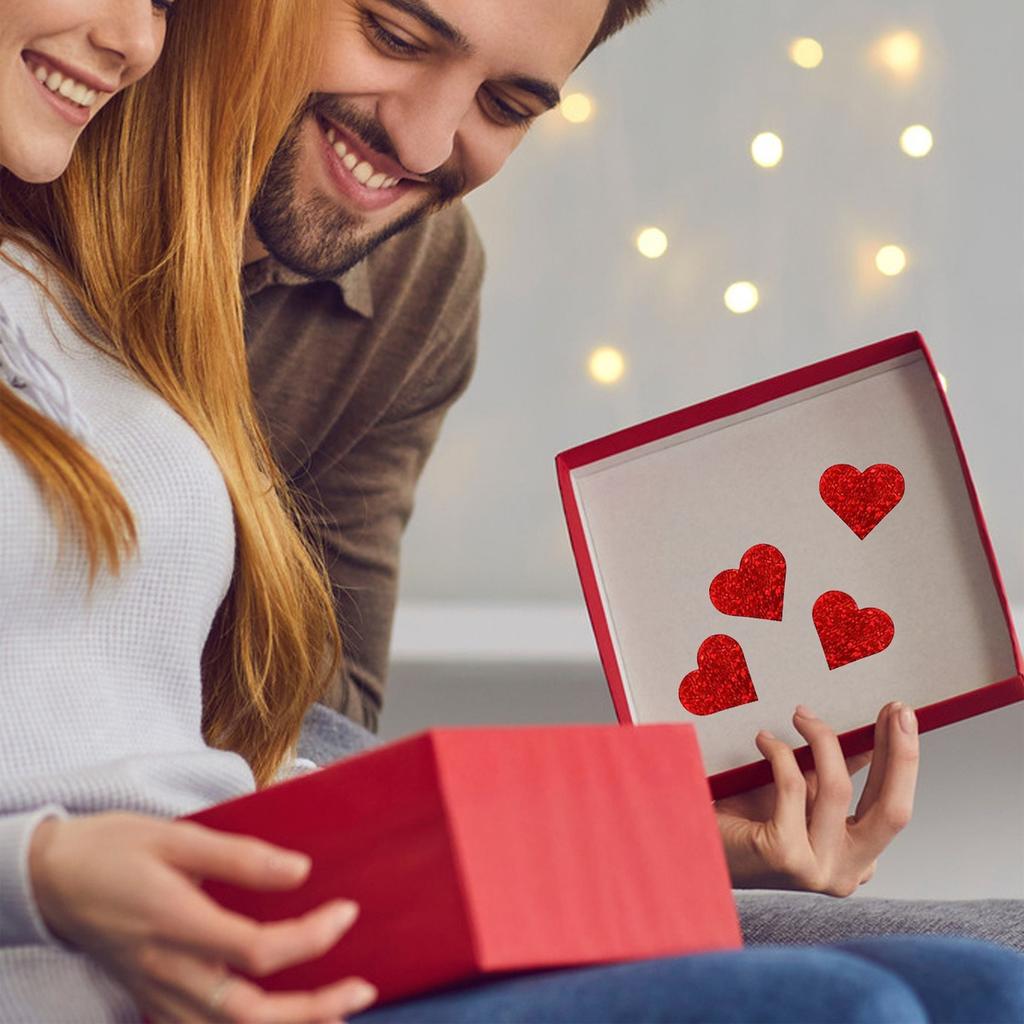 500pcs red love stickers, red heart stickers, suitable for couples, families, classrooms, learning rewards, gift tags, paper env