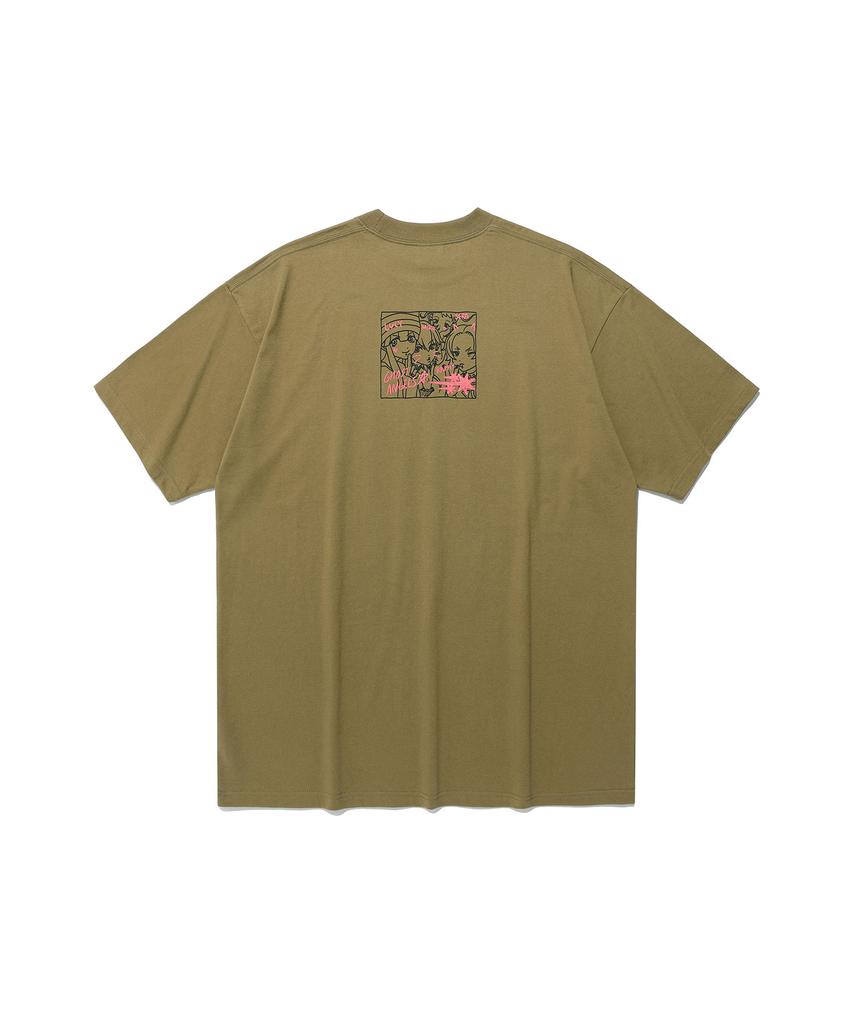 NICEGHOSTCLUB Ghost Angels Photo Big Big Tee_Khaki(Ng2Fmut543A)