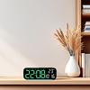 USB Powered Digital Alarm Clock with RGB Mood Light TEMP Date 2 Alarms Snooze Desktop Table Clock 12/24H Auto Dimmable Timing Countdown LED Clock