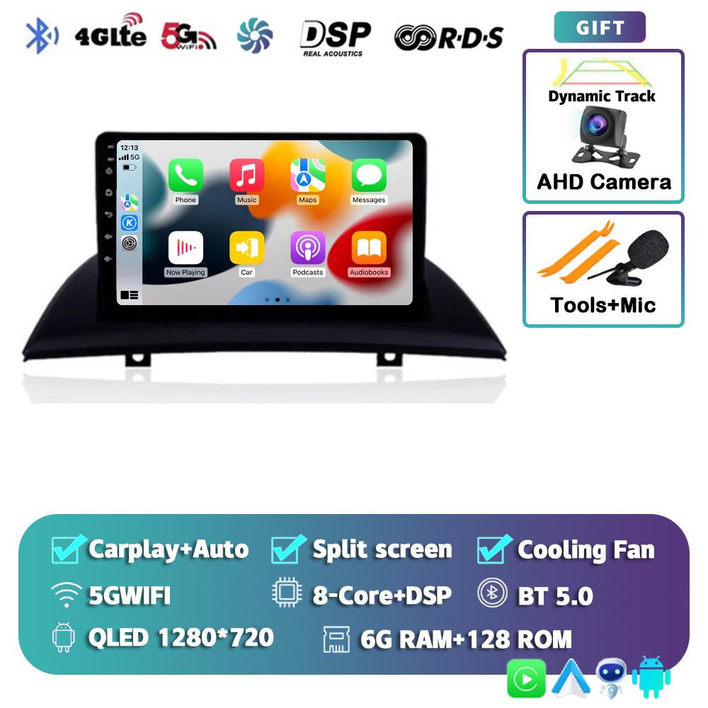 Android 14 Carplay Auto WIFI+4G Car Radio For BMW X3 E83 2004 - 2012 Multimedia GPS Video Player Stereo 2din DSP Head Unit Audio