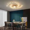 Modern LED Ceiling Light,28 Heads Gold Flush Mount Ceiling Lamp Acrylic Lampshade Chandelier, for Children's Room, Bedroom, Living Room