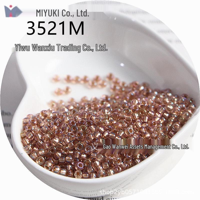Miyuki 3mm Iridescent Silver-Lined Seed Beads for DIY Crafting, Bracelets, and Necklaces