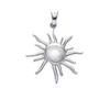 Trendy Sun Pendant Copper Gold-Plated Drip Oil DIY Jewelry: Necklace, Bracelet, Earring Accessories for Women