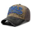 Vintage Washed Distressed Letter Baseball Cap Spring Autumn Sunshade Duckbill Hat Stylish Versatile Trendy Cap For Men Women