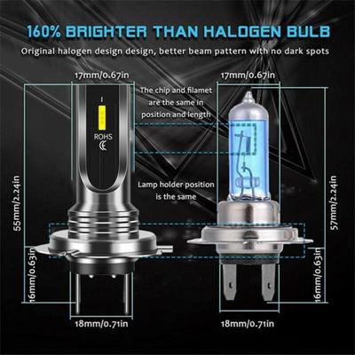 Bombilla para faros delanteros H7 de 120 W y 6000 K de larga duración y muy brillante