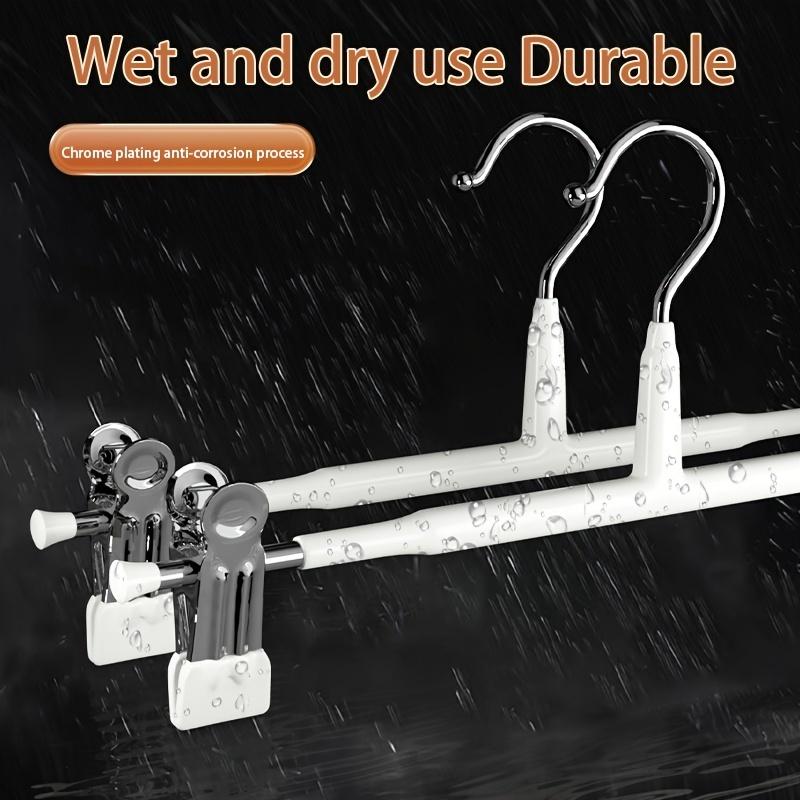 10pack Trouser Hanger Clip Retractable Wardrobe Household Traceless JK Hanger Clothes Hanger Collection Stainless Steel Skirt Clip Drying Clip