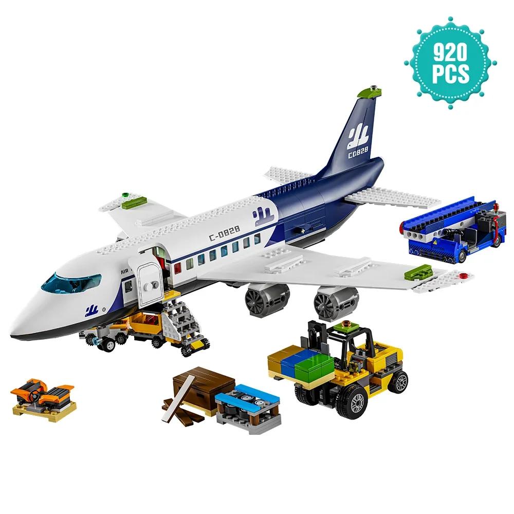 Non-Toxic Creative City Airbus Cargo Aircraft Plane Building Blocks Air Airplane Model Bricks Educational Diy Toys For Kids Children