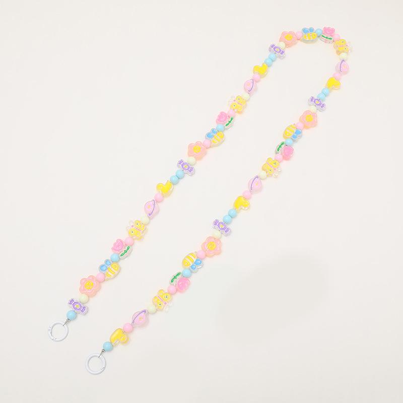 Șnur Anti-Pierdere Telefon Mobil Cross Body Lanț cu Mărgele Colorate Șnur Lung pentru Gât Curea pentru Geantă Curea cu Agățat Păpușă