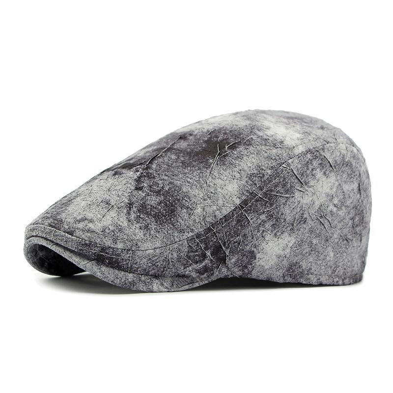 Spring Summer Tie-Dyed Starry Sky Color Cap Women British Retro Forward Cap Men Peaked Cap