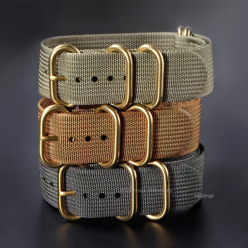 Cinturino per Orologio in Nylon di Alta Qualità 18mm 20mm 22mm 24mm Cinturino per Orologio Militare Seiko Braccialetto Sportivo Esercito Sostituzione Anello Dorato