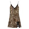 Sexy lingerie sexy leopard print suspender nightgown passion seduction lace bow sex suit summer flirting