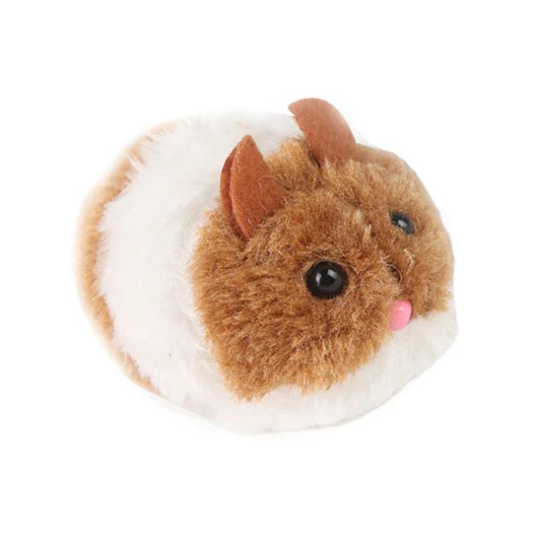 Snailhouse Funny Cat Toys Vibrating Mice Pull Lines Plush Mice Move Fake Mice Clockwork Little Fat Mouse Fight Cats Pet Supplies
