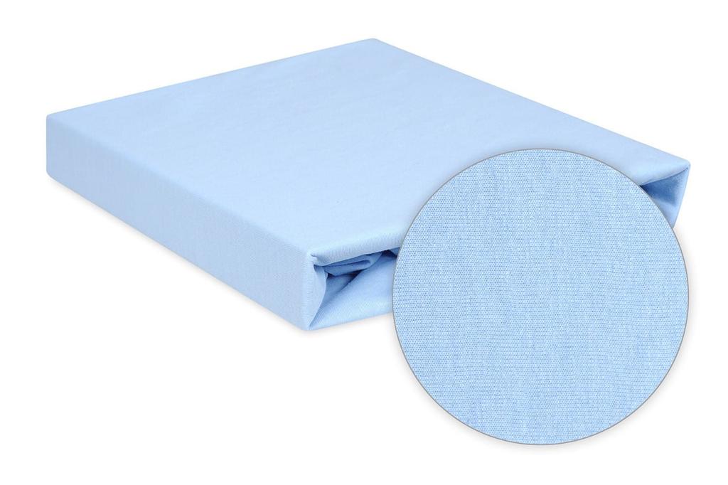 Jersey fitted sheet 210/220x190/200 premium blue