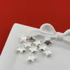 Pure Sterling Silver 999 Five-Pointed Star Spacer Beads for Handmade DIY Bracelets and Necklaces