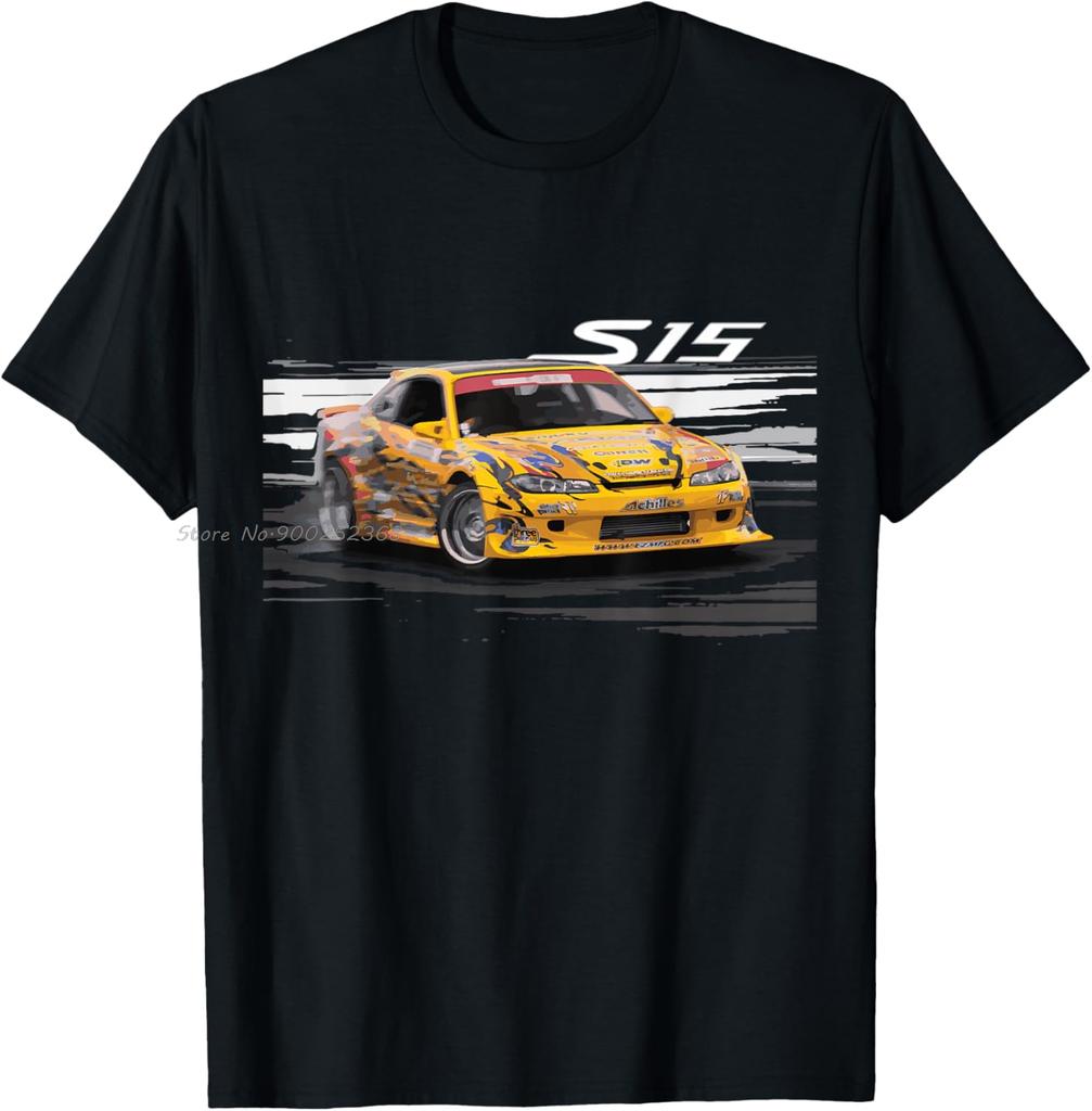 Jdm Car S15 Drift Machine Adam Lz Tshirt Summer Oversized Cotton T Shirt Fashion Fitness Tees Oneck Tshirt Men Clothing