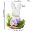 Easters Rabbit Wood Ornament Cartoon Rabbit Wood Crafts for Easters Home Party Desktop Decoration