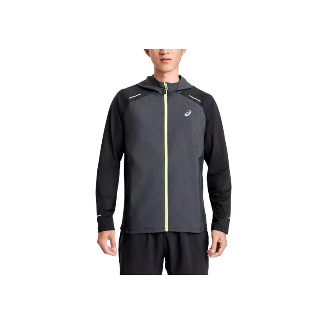 

Asics Mens Running Series Color Block Versatile Hooded Comfortable Fashion Jacket Men jackets Black 2011D258-001 S