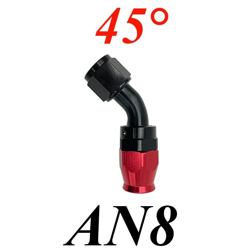 AN4 AN6 AN8 AN10 AN12 Pro otočné PTFE hadicové koncovky pro olejové a palivové hadice Rovné 0°/45°/90°/180° Znovu použitelné adaptéry koncovek hadic