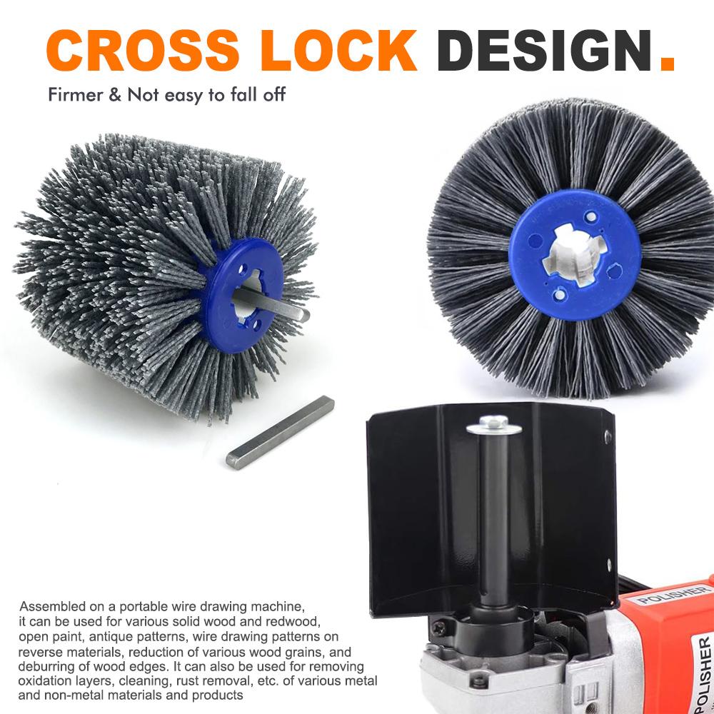 M10/M14 Multifunctional Electric Angle Grinder Burnishing Polishing Machine Accessories Nylon Abrasive Drum Polishing Wheel