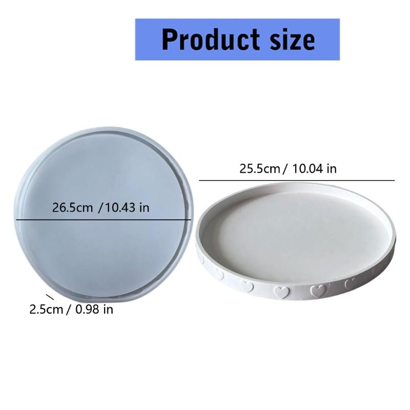 Resin Tray Mold Jewelry Tray Mold Silicone Coasters Mold Round Epoxy Mold for Casting Dish Storage Home Decors Art Craft