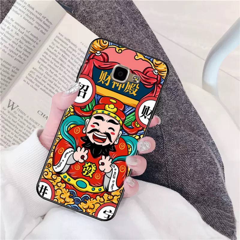 

YNDFCNB New year gift fortune god lucky cat Phone Case for Samsung A6 A8 Plus A7 A9 A20 A20S A30 A30S A40 A50 A70 A70