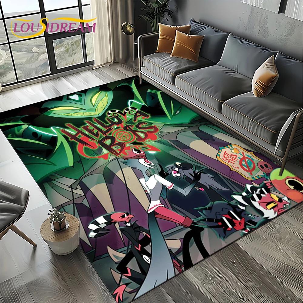 2025 H-Helluva Boss Blitzo Cartoon Carpet Rug for Bedroom Living Room Home Sofa Decoration,kids Game Play Decor Floor Mat Gift