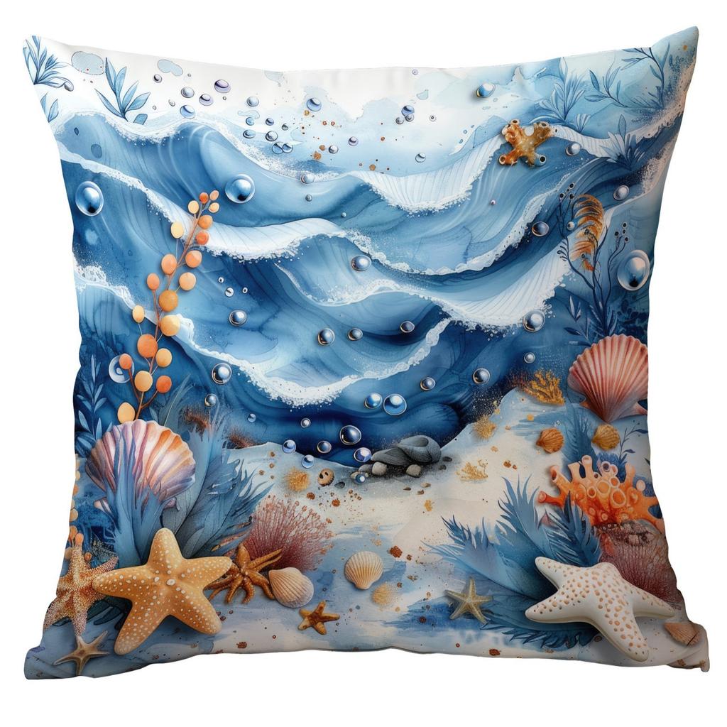 New Fantasy Underwater World Coral Pearl Shell Pillowcase Home Sofa Cushion Cover