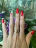 New Arrival Fashion Gold Color Initial Ring Open Design Adjustable Hot Sale Watchband Chain A-Z Letters Zircon Rings For Women
