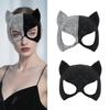 Halbgesichtsmaske Venezianische Maske Strasssteine Maskenball Maske Katzenmaske Maskenball Maske für Halloween Karneval Cosplay