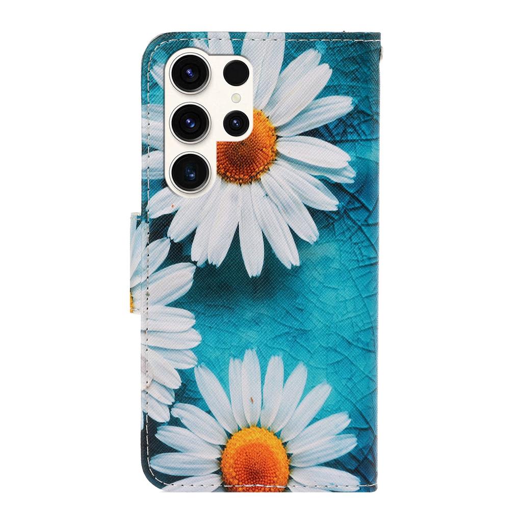 For Samsung Galaxy S25 Ultra Case Pattern Printing Protective Leather Folio Phone Cover