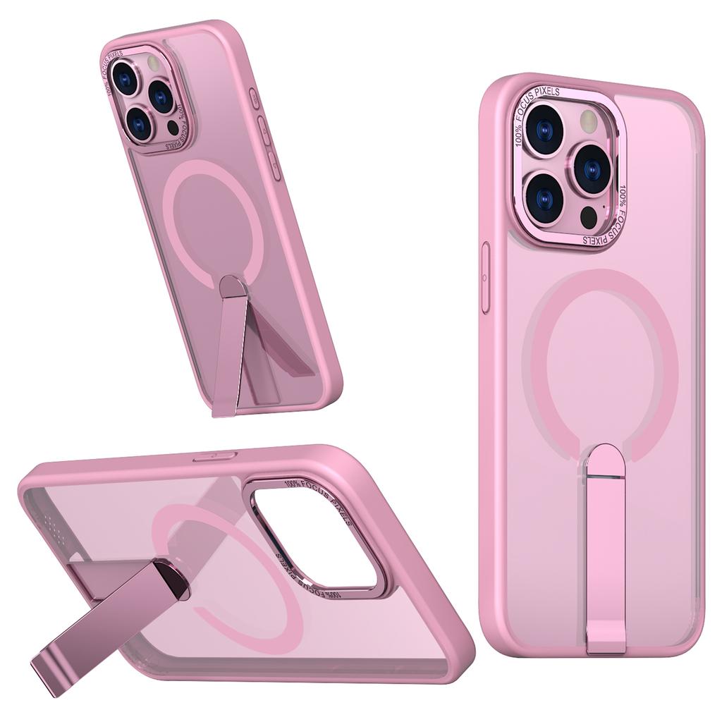 For iPhone 15 Pro Case Compatible with MagSafe Kickstand TPU + Acrylic Phone Cover