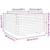 VidaXL Planter Wax Brown 80x80x49.5 Cm Solid Pine Wood, Outdoor Planter, Flower Box, Tomato Planter, 3282531